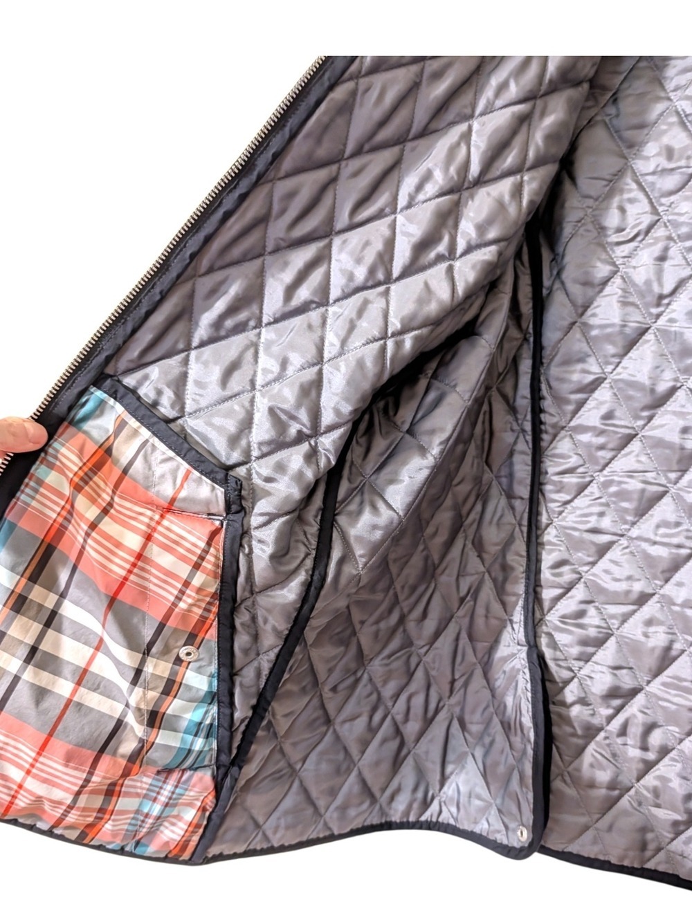 Lands End Black Quilted Jacket - Picture 9 of 9